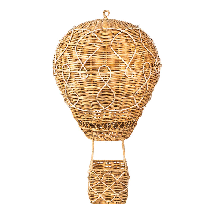 Provence Rattan Whitewash Hot Air Balloon Large