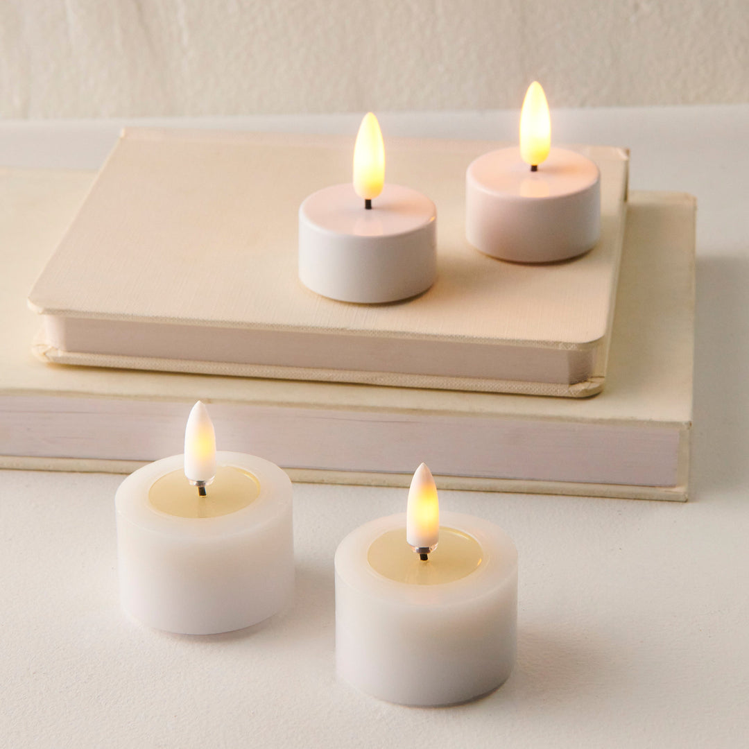 White Tealights-Pair