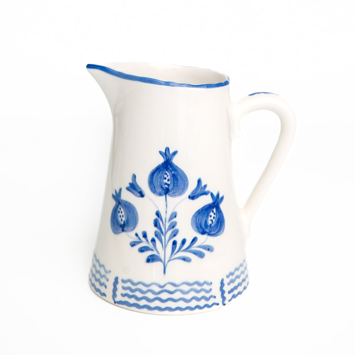 Pomegranate Trio Sketch Pitcher Cobalt Blue