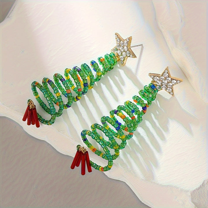 Christmas Tree Drop Earrings
