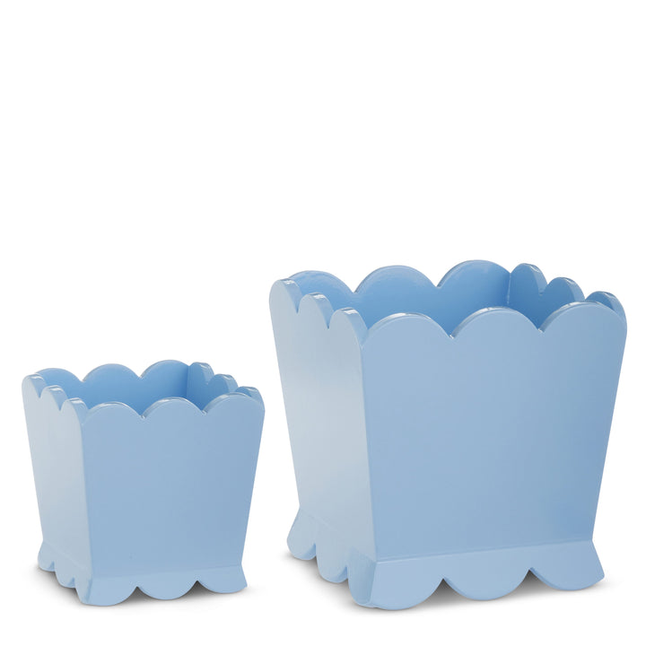 Square Scalloped Planter