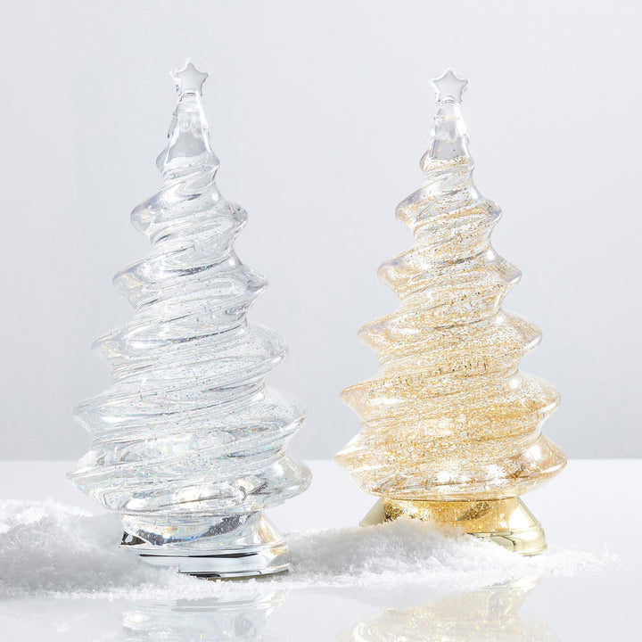 Lighted Spiral Swirling Glitter Tree