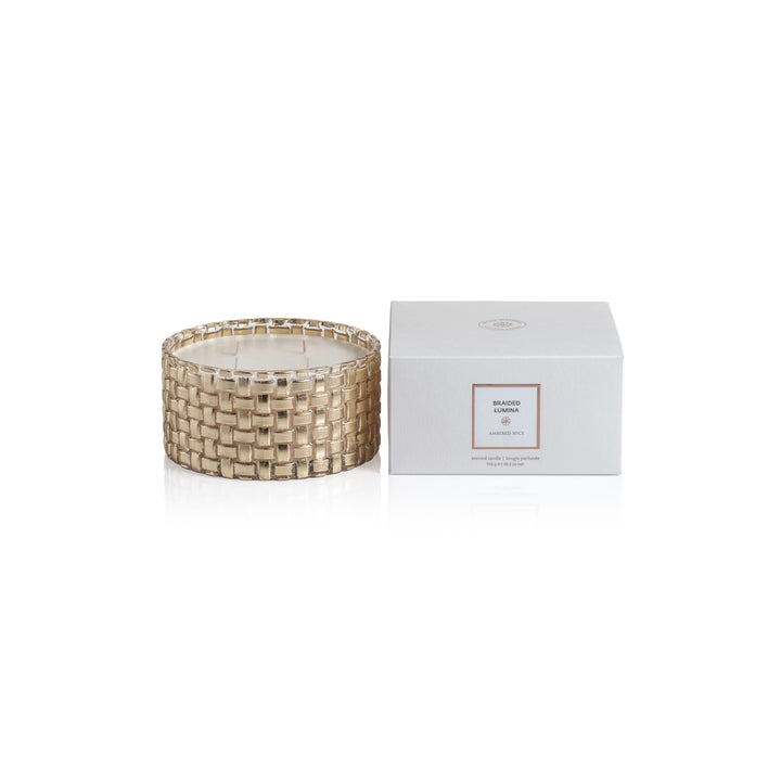 Braided Lumina Scented Candle -Siberian Fir
