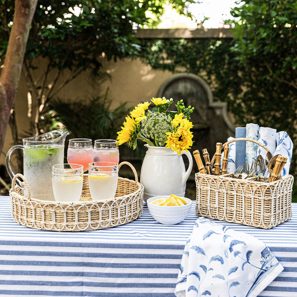 Provence Rattan WW Silverware Caddy