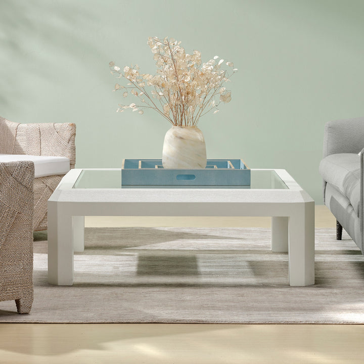 Powder Blue Faux Shagreen Tray