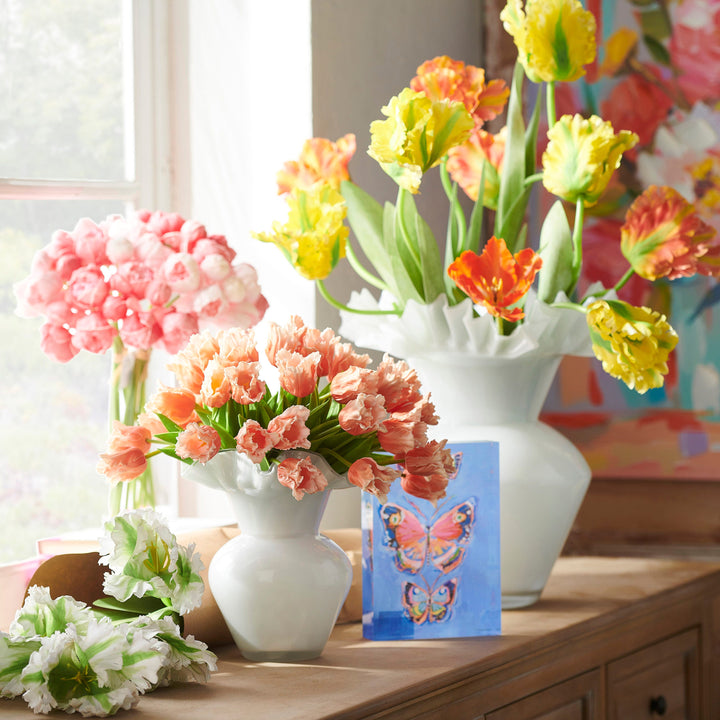 Glass Ruffle Vase
