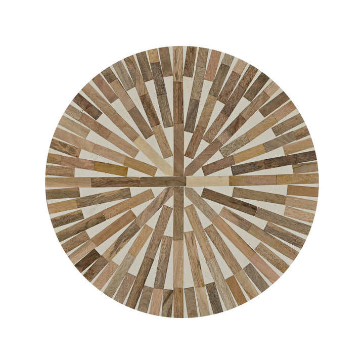 Mango Wood &amp; Resin Inlaid Side Table