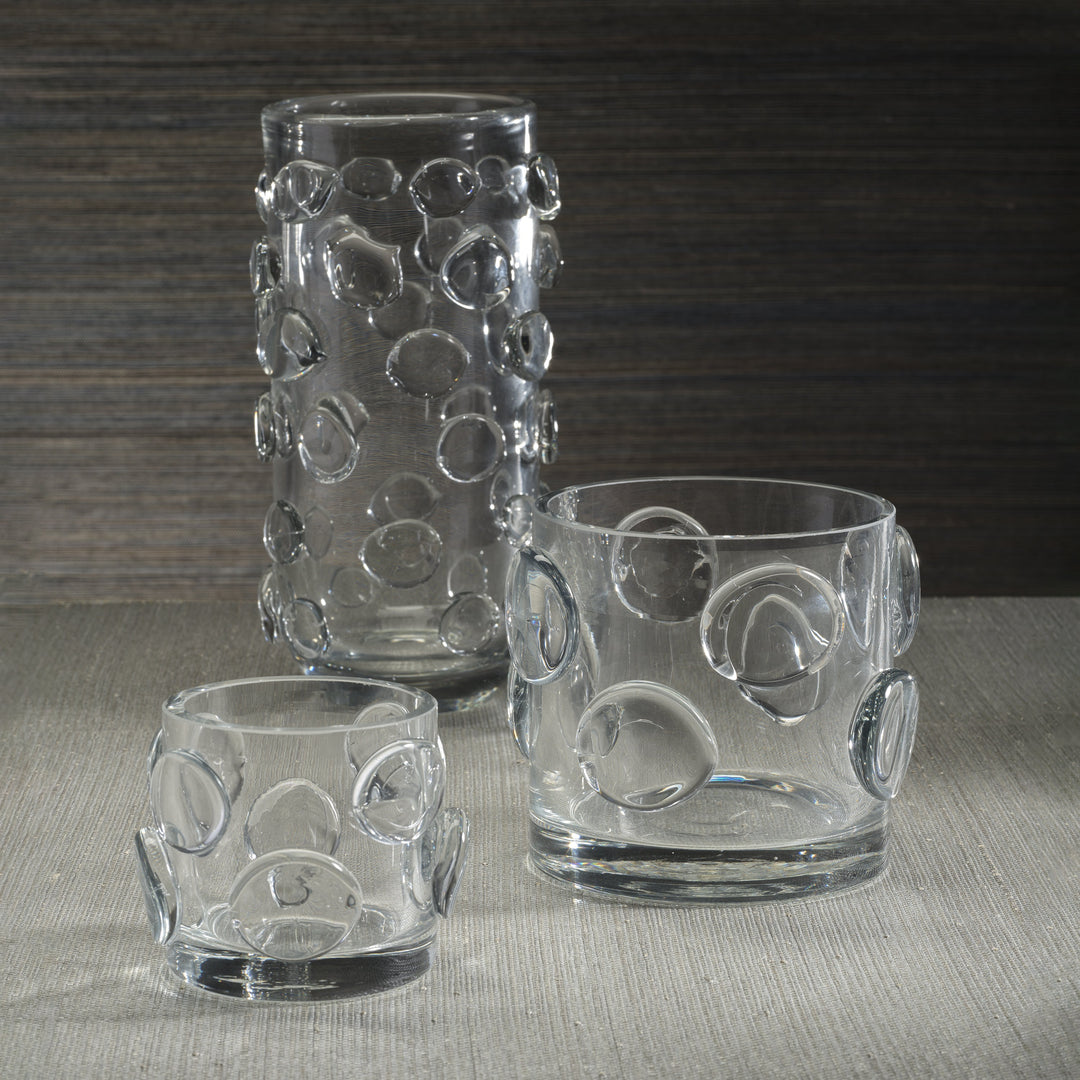 Celeste Hurricane Glass Dot Pair