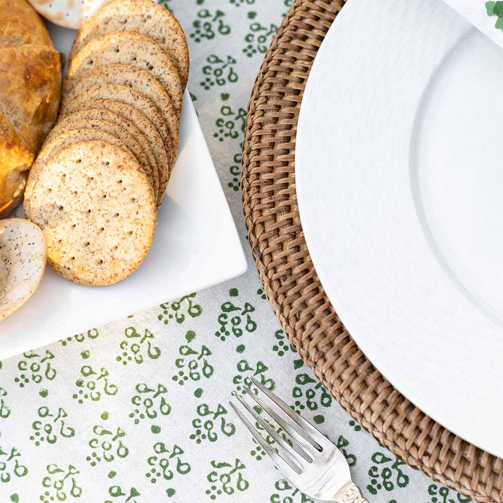 Phlox Green Tablecloth