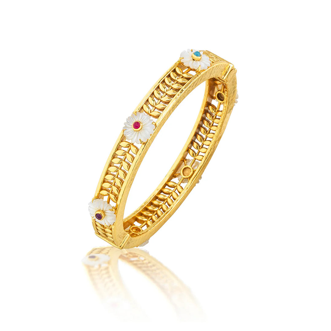 Villandry Fleur Vine Hinged Bangle, S,M, Multi