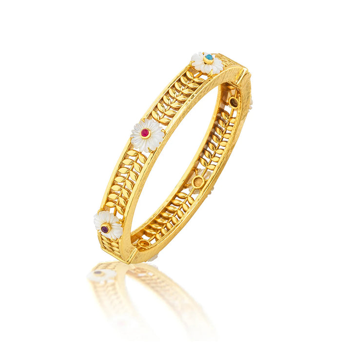 Villandry Fleur Vine Hinged Bangle, S,M, Multi
