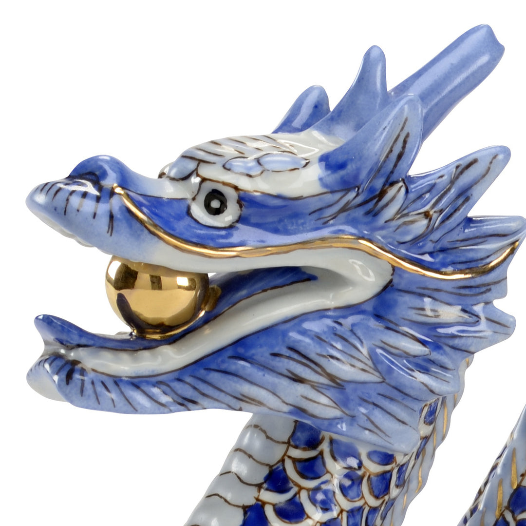 Blue Porcelain Dragon Pair