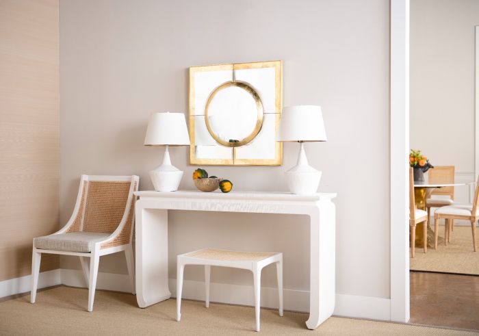 Gold Leaf Convex Square Mirror