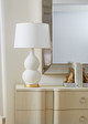 White Basket Weave Table Lamp
