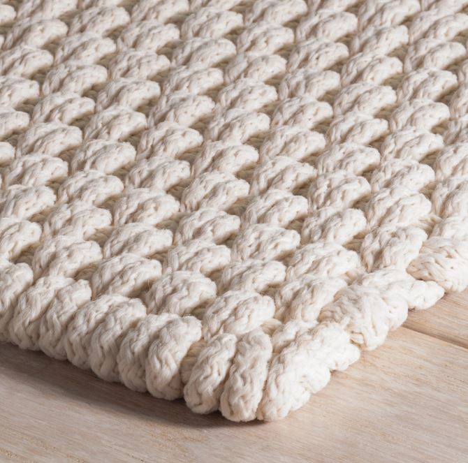 Rope Handwoven Indoor/Outdoor Rug- Ivory