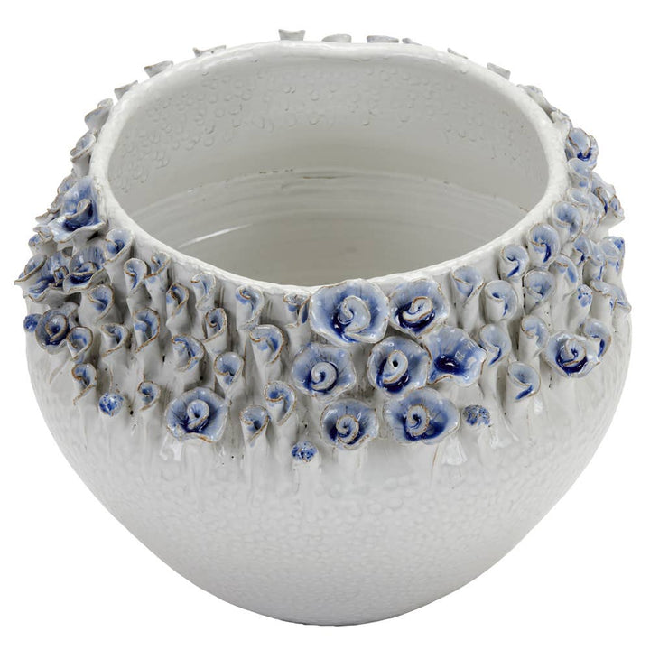 Flowers Rounded Pot Vase