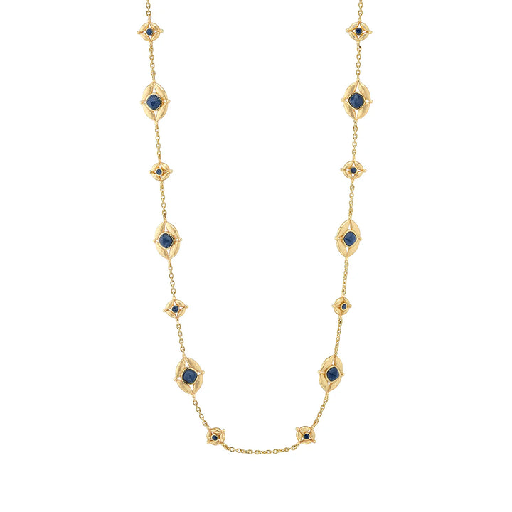 Mystic Eye Double Sided Necklace, 32" - Blue Labra