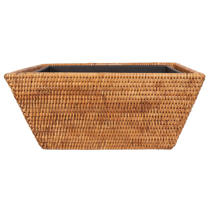 Rattan Rectangular Planter w/ Insert