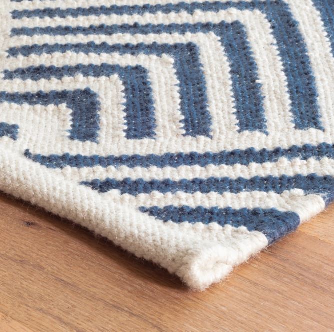 Cleo Navy Handwoven Indoor/Outdoor Rug
