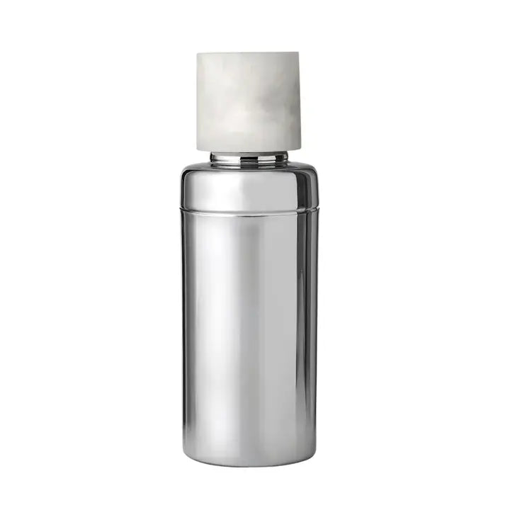 White Resin &amp; Stainless Steel Cocktail Shaker