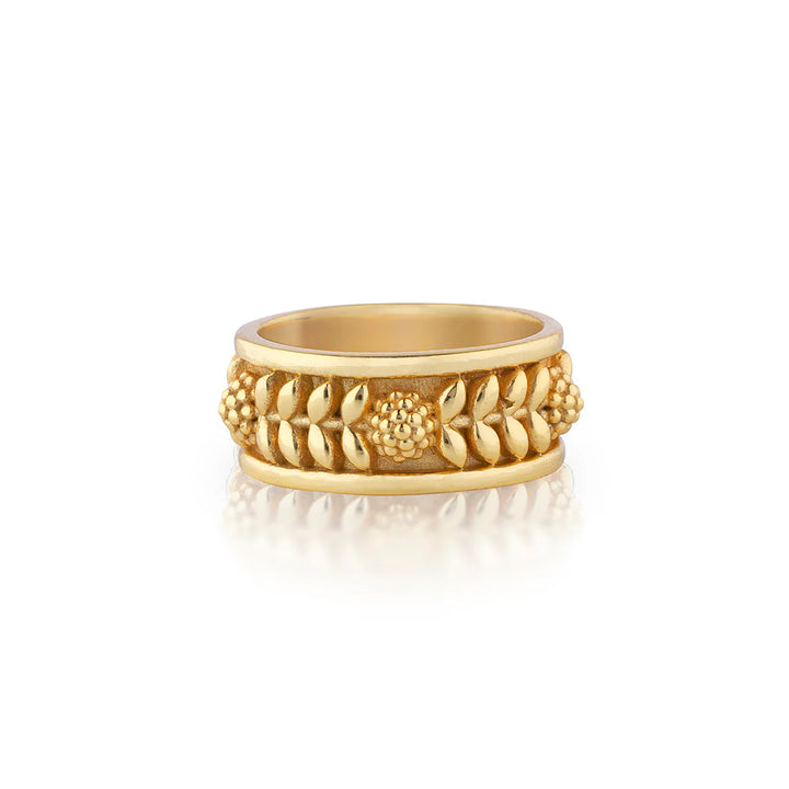 Berry Vine Ring, Size 8, Gold