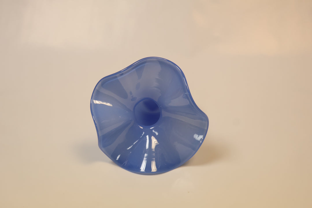Medium Ruffle Bud Vase- Medium Blue