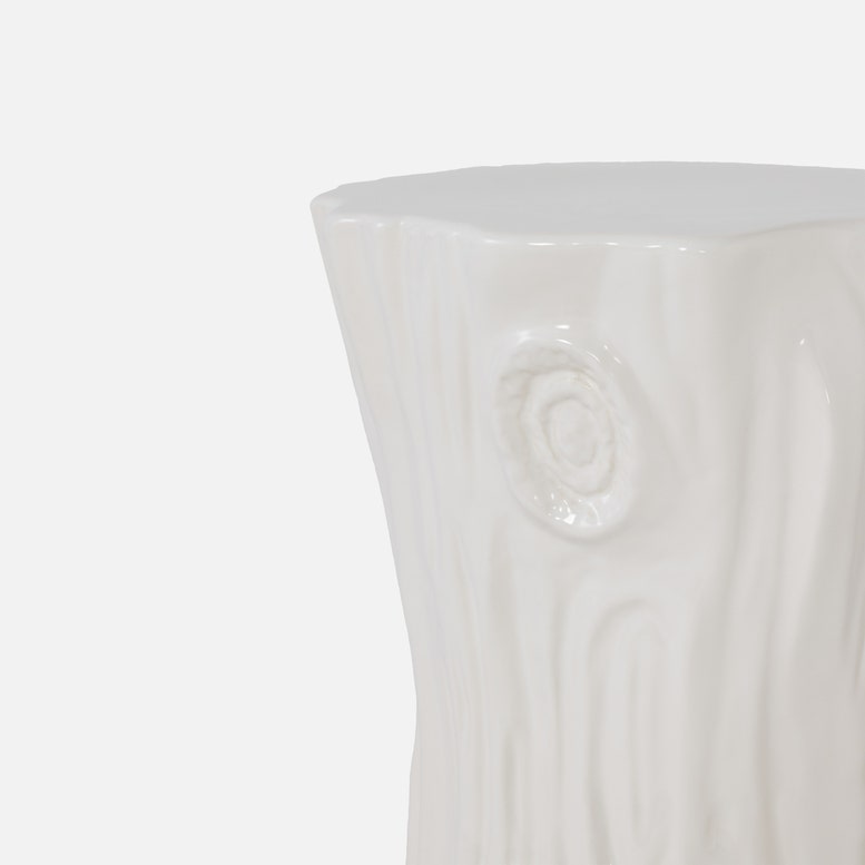 White Tree Stump Stool