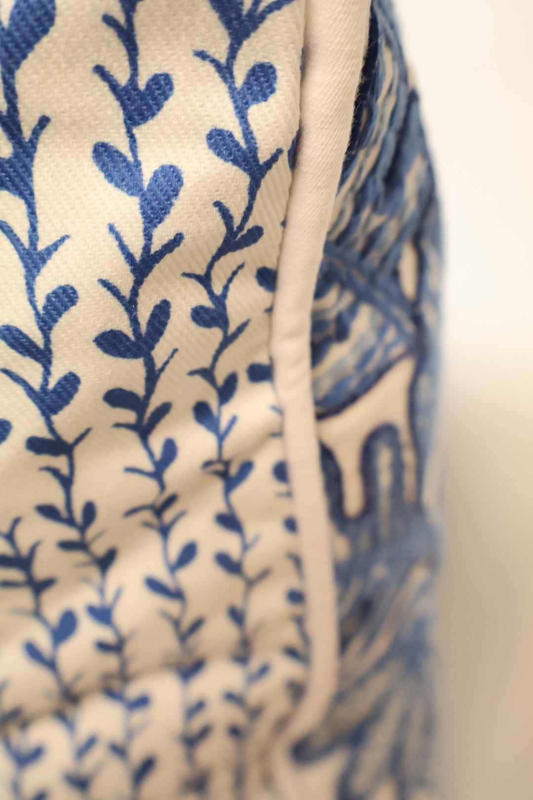 Blue Embroidered Pillow