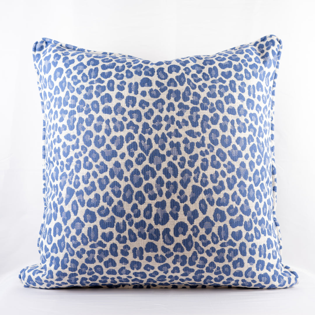 Backyard Bengal Pillow-Cobalt