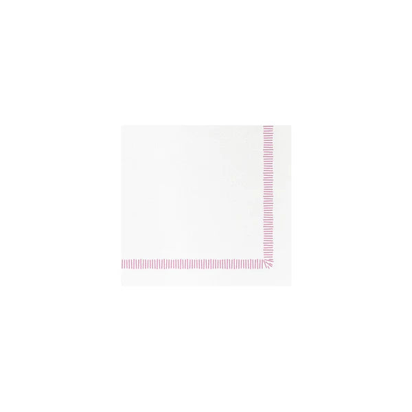 Papersoft Napkins Fringe Pink Cocktail Napkins (Pack of 20)