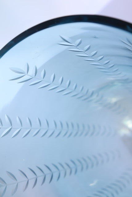 Aqua Vertical Leaf Hurricanes- Pair