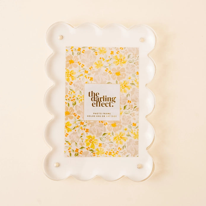 Rectangle Scalloped Acrylic Frame