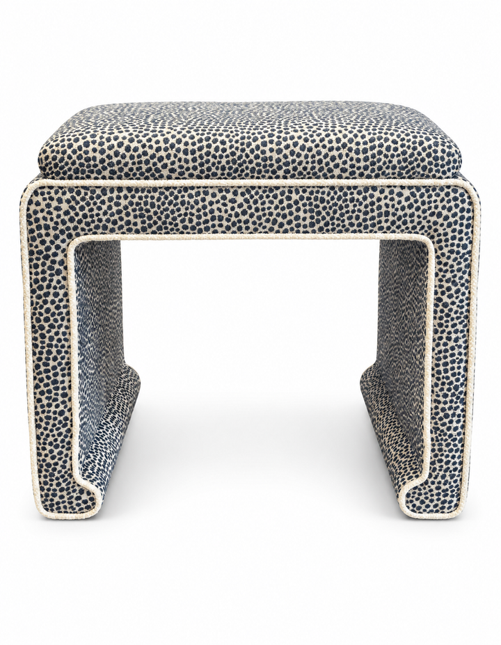 Ming Style Stool Upholstered in Scarsdale BL