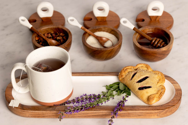 Acacia Wood Dipping Bowl Set
