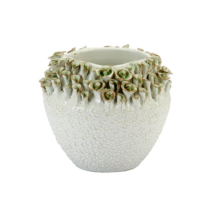 Sculpted Blooming Flower Petal Vase