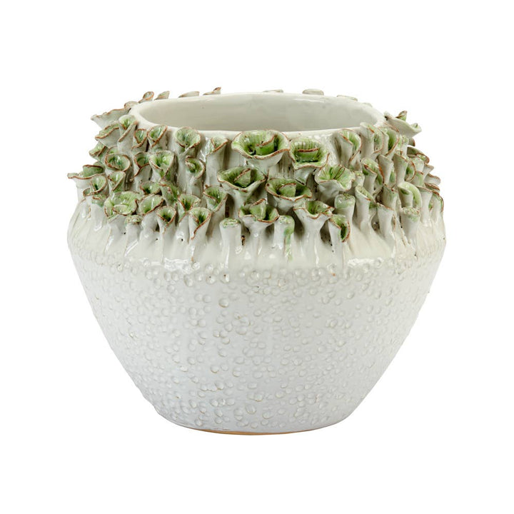 Sculpted Blooming Flower Petal Vase