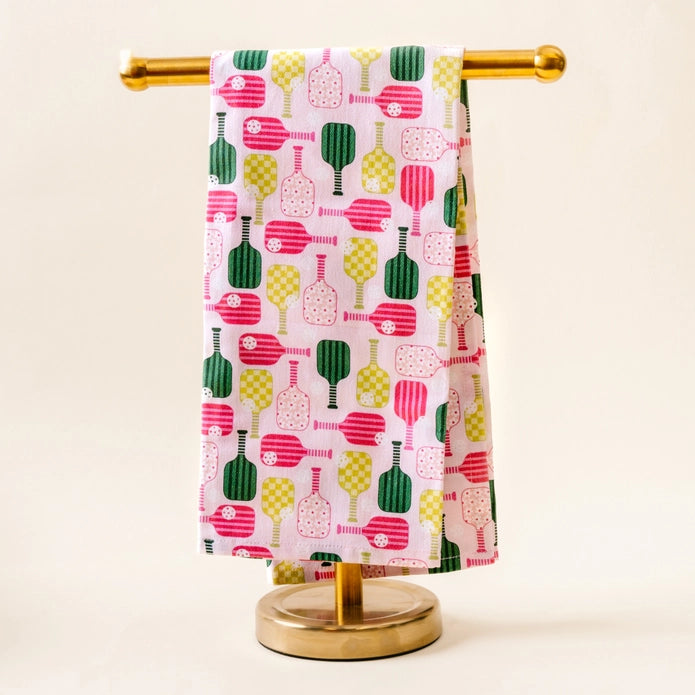 Pink Pickleball Tea Towel