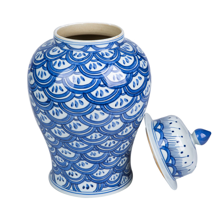 Blue Wave Temple Jar- Large