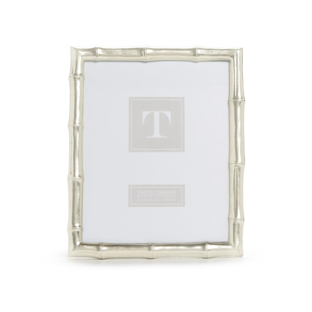 Silver Faux Bamboo Photo Frame