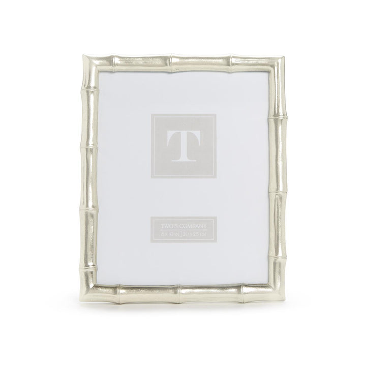 Silver Faux Bamboo Photo Frame