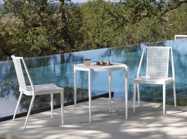 Parc 19" Round Side Table White