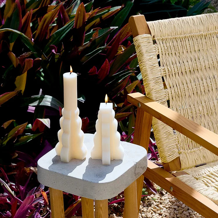Salted Lavender Cinder Citronella Set of 2 Tapers