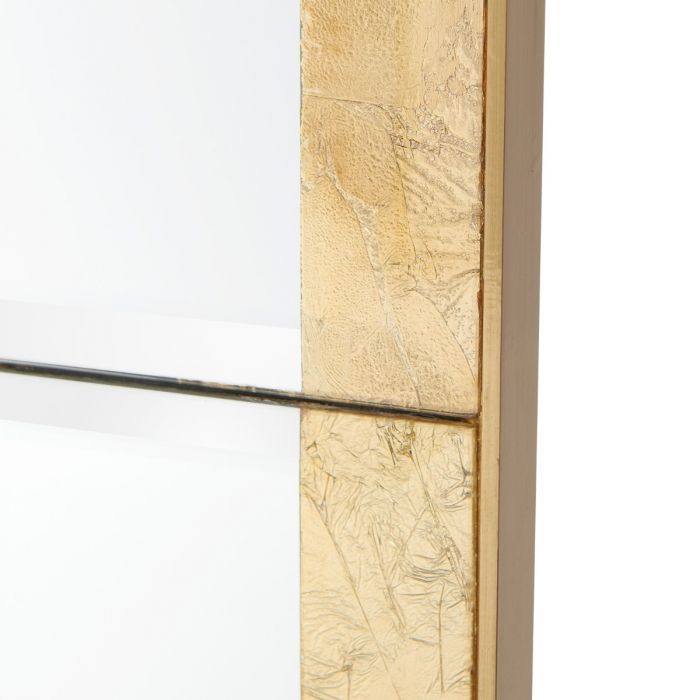 Gold Leaf Convex Square Mirror
