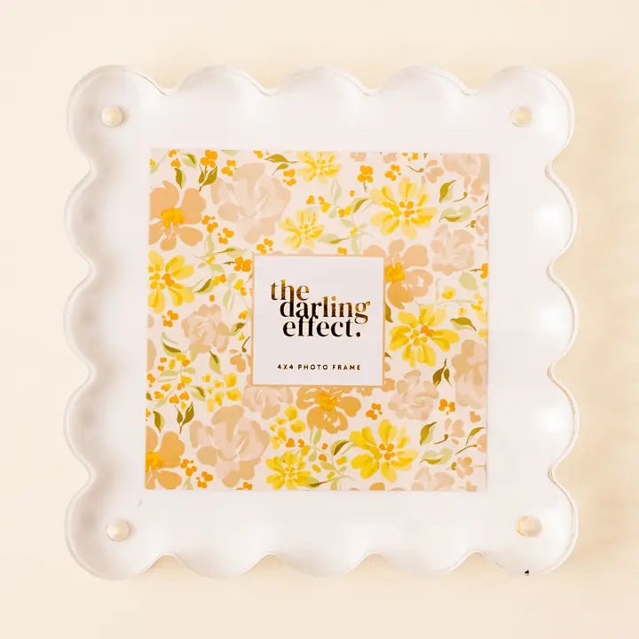 Square Scalloped Acrylic Frame