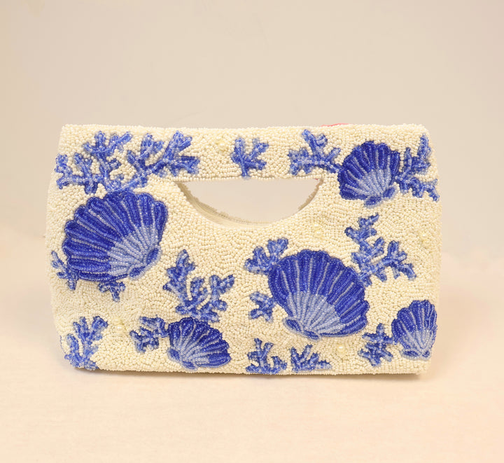 Cut Out Handle Coral Shell - Dk Blue