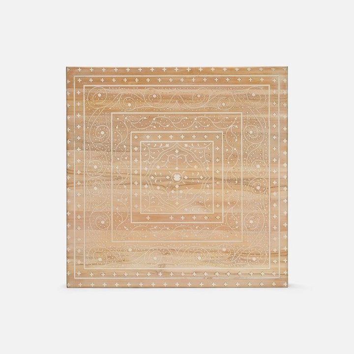 Teak Bone Inlay Game Table