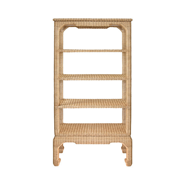 Ming Style Etagere in Woven Rattan