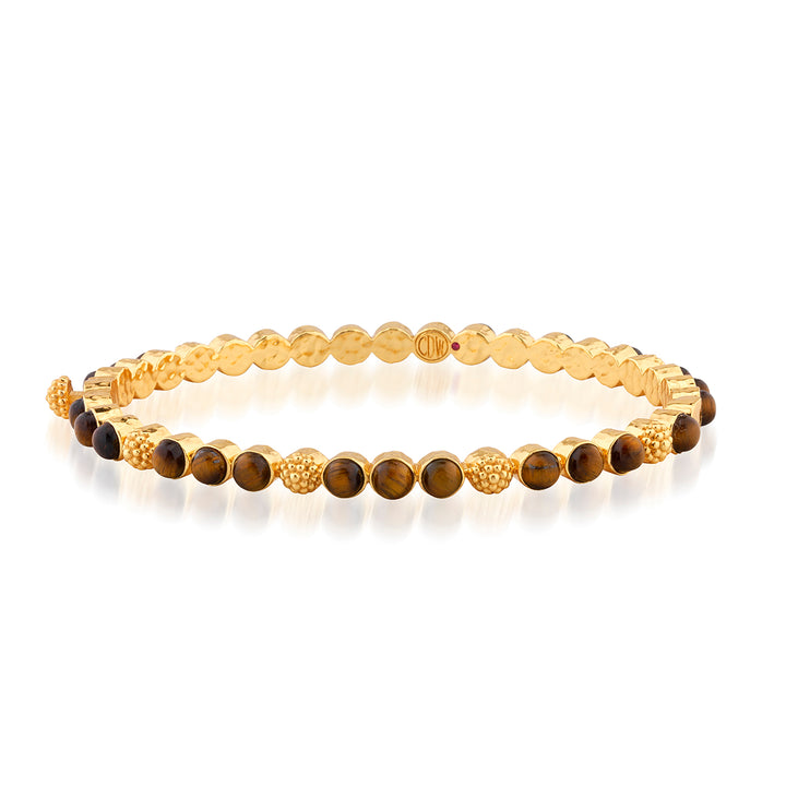 Berry Gem Petite Hinged Bangle- Tiger&