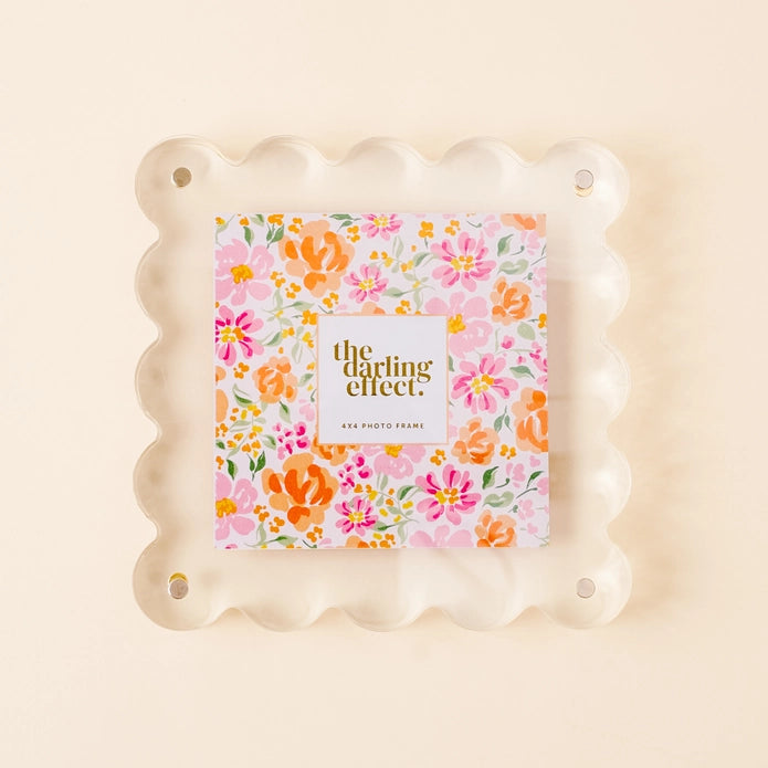 Square Scalloped Acrylic Frame
