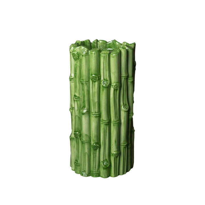 Green Bamboo Vase- Medium